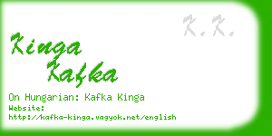 kinga kafka business card